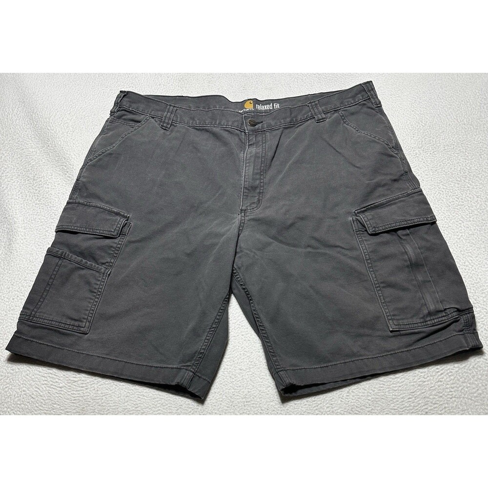 Carhartt Cargo Shorts Mens 42 Relaxed Gray Pockets Rugged Outdoor 103542 *READ